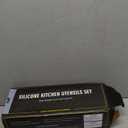 Umite Chef Kitchen Cooking Utensils Set, 33 pcs Non-Stick Silicone Cooking Kitchen Utensils Spatula Set with Holder, Wooden Handle Silicone Kitchen Gadgets Utensil Set (Khaki)