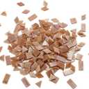 Lanyani Glass Mosaic Tiles for Art Crafts, 4 Shapes Mixed Colorful Glass Tiles Tiffany Stained Glass Pieces, 200 Pieces, Square/Rectangle/Diamond/Triangle (Coffe-1)