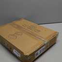 Kitstorack TV Tray Table, Adjustable Height & Rounded Metal Corners, Snack Table for Couch, Sofa, Bed, Chair, Living Room, C Shaped End Side Table for Eating, Dinner or Laptop, Small Spaces, Dark Gray