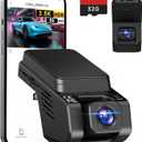 Dash Cam Front and Inside, 2.5K+1080P Dual Camera for Cars, Hidden Car Camera Front and Interior with Super Night Vision, 4 IR LEDs, G-Sensor, 24H Parking Mode, Loop Recording, 32GB Card Included (Black)