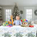 3Piecs Onederland 1st Birthday Boy Tablecloth, Disposable Blue Snowflake 1st Birthday Boy Table Cover Winter Wonderland Table Cloth for Wonderland Baby Shower Decorations