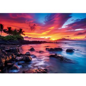 2000 Piece Jigsaw Puzzle for Adults  Maui Island Sunset Over Pacific Ocean, Challenging & Relaxing Puzzle Game, Glossy Recycled Paper, Great for Mindful Play & Gift (39 x 28 in)