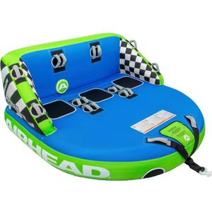 Airhead Mable Towable Tube for Boating, 1-4 Rider Inflatable Boat Tube for Water Tubing, Heavy Duty Full Nylon Cover, EVA Foam Pads, Dual Tow Point, Patented Speed Safety Valve
