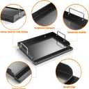 17 x 13 Inch Flat Top Cast Iron Griddle for Gas Grill Griddle