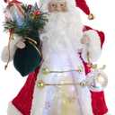 Kurt Adler 12-Inch CUL Fiber Optic LED Santa Treetop
