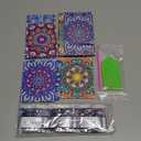 Saillong 4 Pcs Diamond Painting Cell Phone Stand DIY Full Drill Crystal Diamond Art Phone Holder Bling Painting Art Craft Kits for Beginner Adult (Mandala)