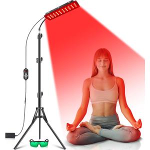 Red Light Therapy for Body &Face, Red Infrared Light Therapy Lamp with Stand 660nm Red Light-Therapy& 850nm Infrared Light Device at Home for Skin Health, Full Body Pain Relief