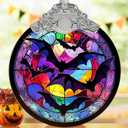 Bat Hanging Ornament Glass Ornament - Christmas & Halloween Decoration - Keepsake Gift