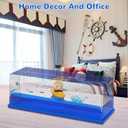 Anime Figures Unsinkable Ship Model Pirate Boat in a Bottle BoxNon Sinking Anime Merch Acrylic Cruise Ship Fluid Drift Bottle Desk for Decor Ornament Fans Gifts (D)