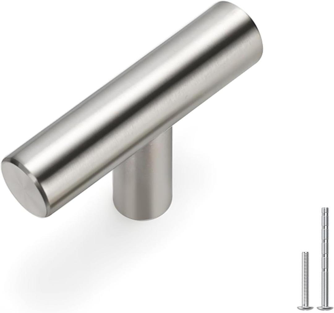 homdiy 15Pack Cabinet Knobs Brushed Nickel Drawer Knobs - 2in Overall Cabinet Door Knobs Single Hole Knobs Modern Cabinet Hardware for Kitchen Cabinets, Dresser Drawers