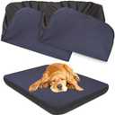 Dog Bed Covers Replacement Washable 100% Waterproof Dog Bed Sheets, Soft & Noiseless Pet Bed Cover, 2 Pack, 44" x 35" Blue