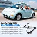 1Y0837461B Front Left Power Window Regulator Driver Side Compatible with 2003-2010 Volkswagen Beetle VW Bug Convertible 1.8L 1.9L 2.0L 2.5L,Replacement 1Y0837461F