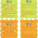 ZWFCGMMBC 4 Pcs Mahjong Tile Shufflers with Printed Mahjong Rules  Manual Mahjong Mixer & Shuffle Cards for Beginners, Durable Mahjong Gift Accessories SetYellow and Orange