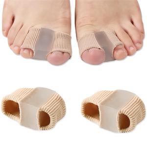2PCS Gel Toe Separators for Overlapping Toes, Toe Spacers for Bunions Bunion Corrector for Women and Men, 2 Loops Bunion Corrector for First Two Toes