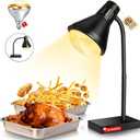 Food Heat Lamp [3S Fast & Uniform Heating] [Compact Design] Commercial Food Warmer Light, 250W Heat Lamp for Food, Warming Lamp for Parties, Buffet, Restaurant, Kitchen, Home Use (Black)