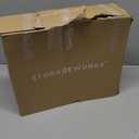 StorageWorks Large Under Bed Storage Containers with Handles and Label Holder, 2 Pack Ultra-thick Fabric Underbed Bins, Closet Organizer for Clothes, Blankets, Sweater (Beige)