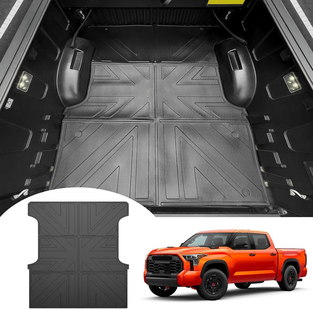 Truck Bed Mat Compatible with 2022-2024 Toyota Tundra 5.5 FT Truck Bed Liner TPE Cargo Liner Replacement for 2022 2023 2024 Toyota Tundra Accessories (5.5FT Bed Mat)