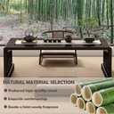 Japanese Floor Table: Large Portable Folding Coffee Table Solid Wood Japanese Dining Table - No Assembly Low Foldable Japanese Table for Tatami(39.4 * 18.9 * 15.8)