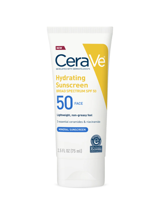 CeraVe Hydrating Mineral Sunscreen 50 Face SPF 50