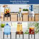 Beverage Water Jug Stand Adjustable 7-12.6 IN - Drink Dispenser Stand Only, Fit 3-5 Gallon Water Jug Holder Container - Portable Drink Stand