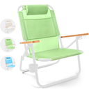 Water Buffalo Bondi Beach Chair – Backpack Beach Chair for Adults with Reclining Positions, Cup Holder & High Back Support