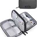 BAGSMART Electronics Organizer Travel Case, Cable Charger Cord Tech Organizer Pouch for Phone Charger Accessories, Black