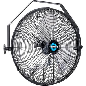 Tornado - 18 Inch High Velocity Industrial Wall Fan with TEAO Enclosure Motor - 4000 CFM - 3 Speed - 6.5 FT Cord - Industrial, Commercial, Residential Use - UL Safety Listed