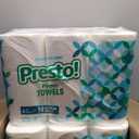 Amazon Brand - Presto! Ultra-Strong Premium Paper Towels, 158 Sheet Huge Roll - Flex-a-Size, 12 Rolls (2 Packs of 6), Equivalent to 38 Regular Rolls, White