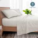 Bare Home Full Sheet Set - Luxury 1800 Ultra- Soft Double Brushed Microfiber - Deep Pockets - Easy Fit - 4 Piece Bedding Sheet Set (Full, Modern Plaid - Stone/White)