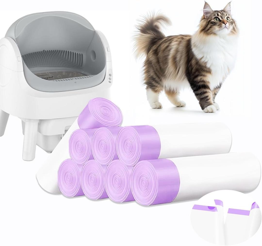 150 Count Cat Litter Bags,25 x16 Inch Automatic Litter Box Liner, Compatible with Litter Box Robot 3 & 4