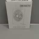 Zuvas Desk Fan Battery Operated Fan Rechargeable 180Tilt Folding Personal Fan Ultra Quiet Small Portable 3 Speed Adjustable Strong Wind Fan For Office Bedroom Home Desktop Camping (White)