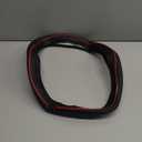 Car Steering Wheel Cover, Anti-Slip, Safety, Soft, Breathable, Heavy Duty, Thick, Full Surround, Sports Style (Black with Red line)