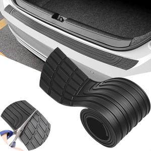 Car Rear Bumper Protector, (41 x 3.1 Inch Trimmable, 0.16 inch Thickness) Anti-Scratch Rubber Rear Bumper Cover, Automotive Exterior Accessories for SUV & Truck, with Wet Wipes