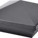 Myard Screw-Free Universal Fence Pyramid Top Cap fits Post 4 x 4 Inches (Actual Post Size 3.5 x 3.5) Porch, Handrail, Railing, Fence (Qty 1, Black)