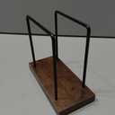 Wooden Napkin Holder Paper Napkin Holder Rustic Square Napkin Holder with Iron Design Suitable for Kitchen Decoration 6.02x2.91x5.32 inches 1 piece