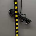 SURAIELEC 12 Outlet Long Metal Power Strip, 15FT Cord Surge Protector, Angled Flat Plug, Wide Spaced Outlet Bar, 15A Breaker, Wall Mountable, Industrial Heavy Duty for Work Bench, Shop, Garage, 2 Pack