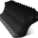 BAMBOO COOL Men's Ankle Socks Athletic Low Cut Cushioned Moisture Wicking, Running Socks Arch Support Breathable, 6 Pack XL
