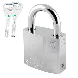 ENFORCER ABLOY 330-25 Padlock - High-Security Disc Tumbler Lock w/8mm Boron Steel Shackle - 1" Shackle Length - Anti-Tamper for Trucking, Rail - Bank-Safe Protection