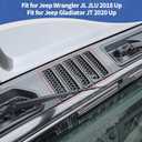 RT-TCZ for Jeep JL Hood Vents Cover Trim for Jeep Wrangler JL JLU 2018-Present for Gladiator JT 2020-Present Black Carbon Fiber Exterior Accessories 7pcs