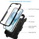 for Defender iPhone 13 Case with Clip,for Holster iPhone 13 Case with Kickstand,for Heavy Duty iPhone13 Phone Case Rugged 2 Layers of Sturdy,Anti-Drop for Phone Case iPhone 13Case Protective(Black)