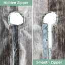 Farmhouse Round Outdoor Fitted Tablecloth with Umbrella Hole Waterproof Patio Table Covers Zippered Wipeable Round Table Cloth for Picnic,Patio,Garden (Wood, 36" - 44")