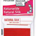 Griffin Silk Bead Cord Perlseide  Red Color  Size 4 (0.60mm)  2 Meters per Card  Stainless Steel Needle Attached  for Knotting Pearls, Gemstones, Crystals and Beads