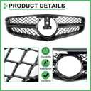 Front Grille For Mercedes Benz W204 C Class C250 C300 C350 AMG Style Gloss Black Grill 2008-2014