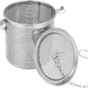 Seasoning Strainer, Extra Large Spice Infuser for Cooking Soup, 5.9" Stainless Steel Mesh Tea Ball Strainer with Long Chain, Fine Seasoning Filter Basket for Brine, Herbs, Stews & Bulk Loose Leaf
