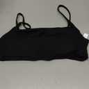 Comper Women's Sports Bra with Thin Straps Stretchy Wirefree Workout Bras Lightweight Workouts Bralette with Removable Pads (Medium, Black)