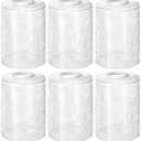 GO&SO 5 Pack Crack Finish Cylinder Glass Lamp Shade, 5.5" Height, 3.94" Diameter, 1.65" Fitter, Clear Lamp Shades Replacement for Industrial Pendant Light/Bathroom Vanity Lamp/Wall Sconce/Chandelier