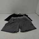 Riyiper 3 Pack Women's Bermuda Athletic Shorts High Waist Drawstring Sweat Knee Length Bottoms with Pockets,3XL, Black, Dark and Light Gray 