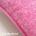 FUTEI Hot Pink Chenille Throw Pillow Covers 22x22 Inch Set of 2,Soft Cozy Bound Edge Design Cushion Case,Home Decor for Couch Bed Living Room