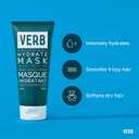 VERB Hydrate Mask, 6.8 fl oz - Intense Moisture for Dry + Frizzy Hair - Smooth + Detangle - Amber + Warm Jasmine Scent