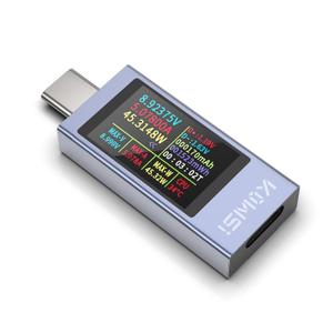 YOJOCK 360W USB C Tester Power Meter, 4-30V 0-12A Type-C PD Tester Digital Multimeter, Power Voltage and Current Tester Meter, Power Bank Capacity Voltmeter USB Cable Charger Detector (KWS-2303C)